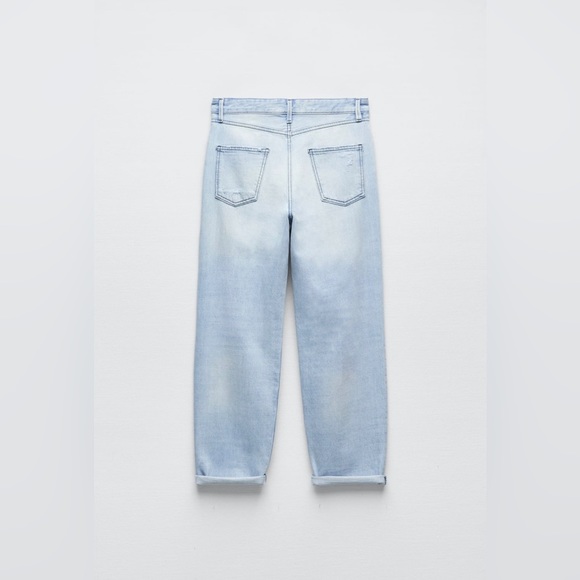 ZARA DISTRESSED BOYFRIEND JEANS - Picture 7 of 7